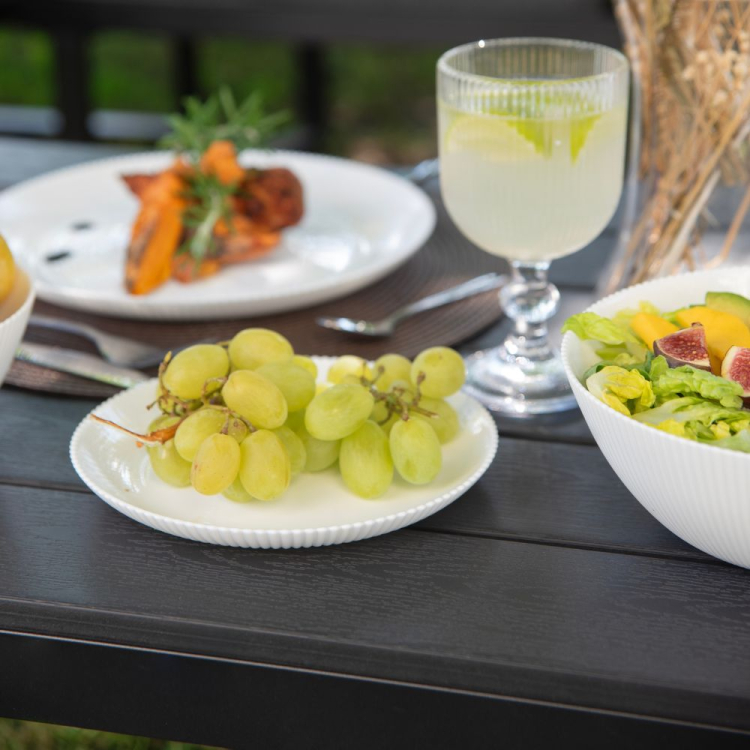 Talerz deserowy AURORA 19cm biały